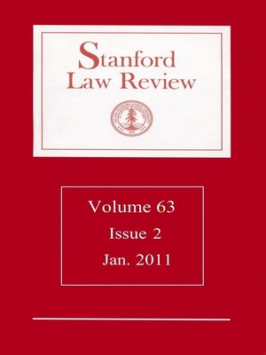 cover image of Stanford Law Review